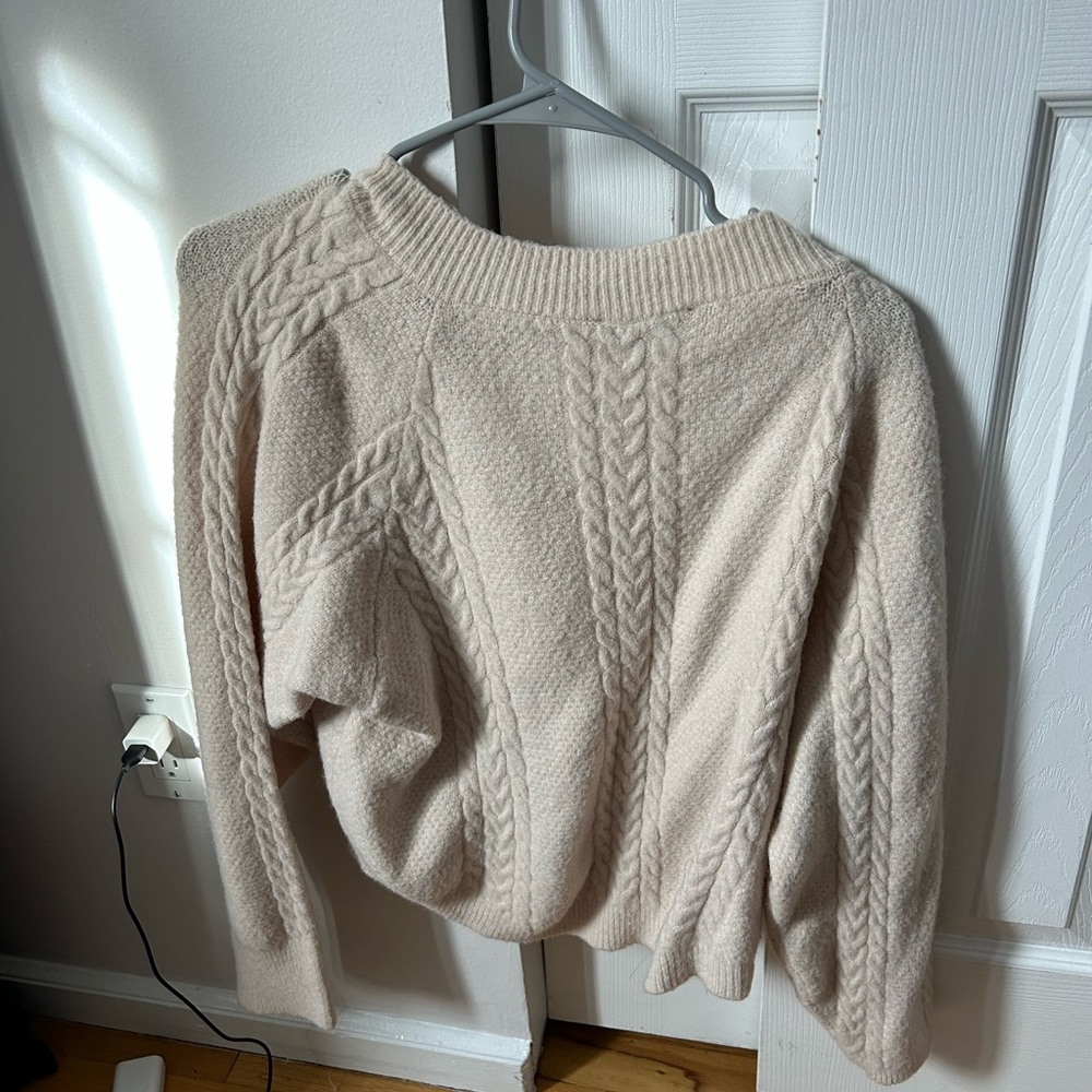 Cream Cropped Sweater - Picture 2 of 2